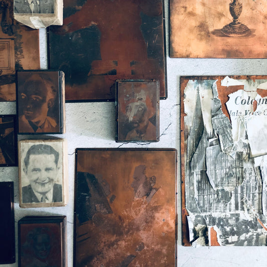 Antique Copper Printing Plates in Modern Home Decor