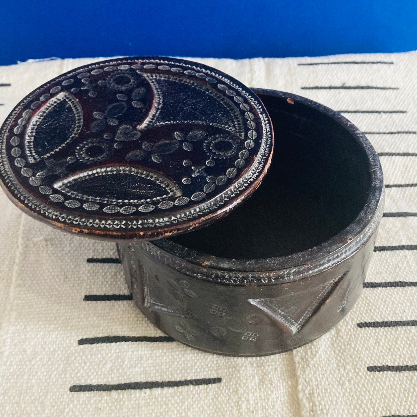 Vintage Tooled Leather Tuareg Box | Jewellery Box