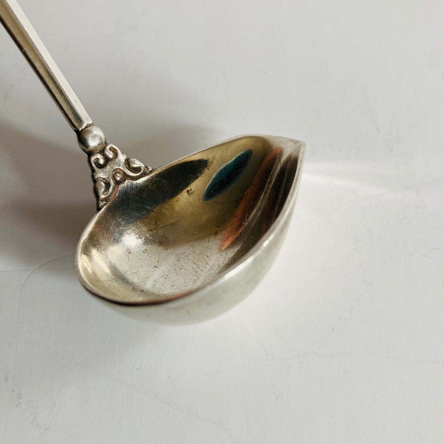 Antique Silver Luxury Sauce Ladle by Georg Jensen in Acanthus Design