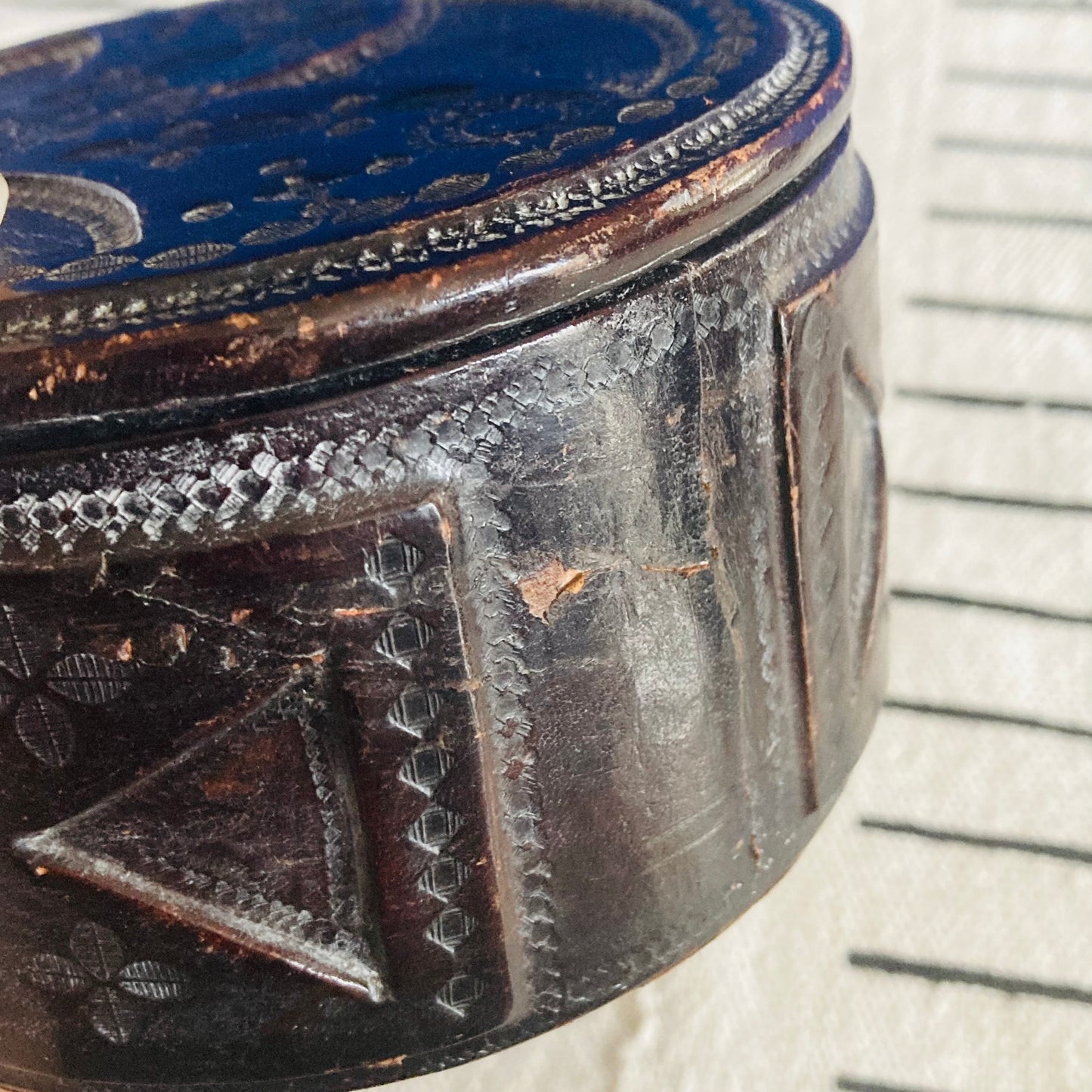 Vintage Tooled Leather Tuareg Box | Jewellery Box