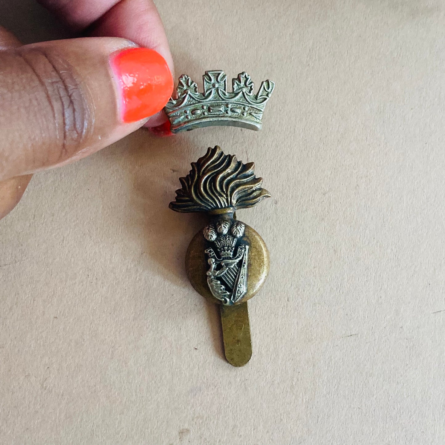 Vintage Military Badge For Royal Irish Fusiliers