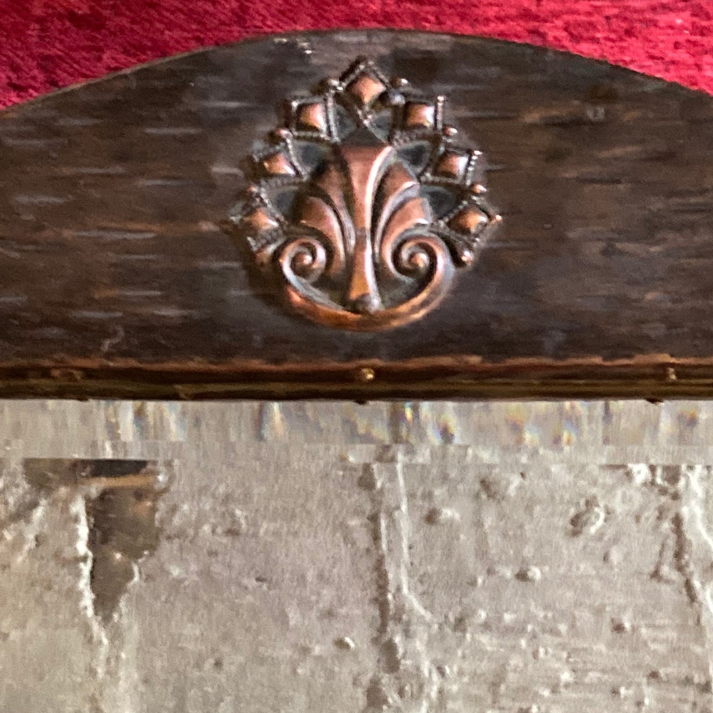 Arts & Crafts Antique Copper Mirror