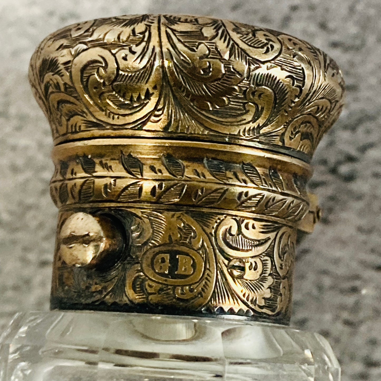Unusual Antique Silver Gilt Double Ended Scent & Vinaigrette Bottle