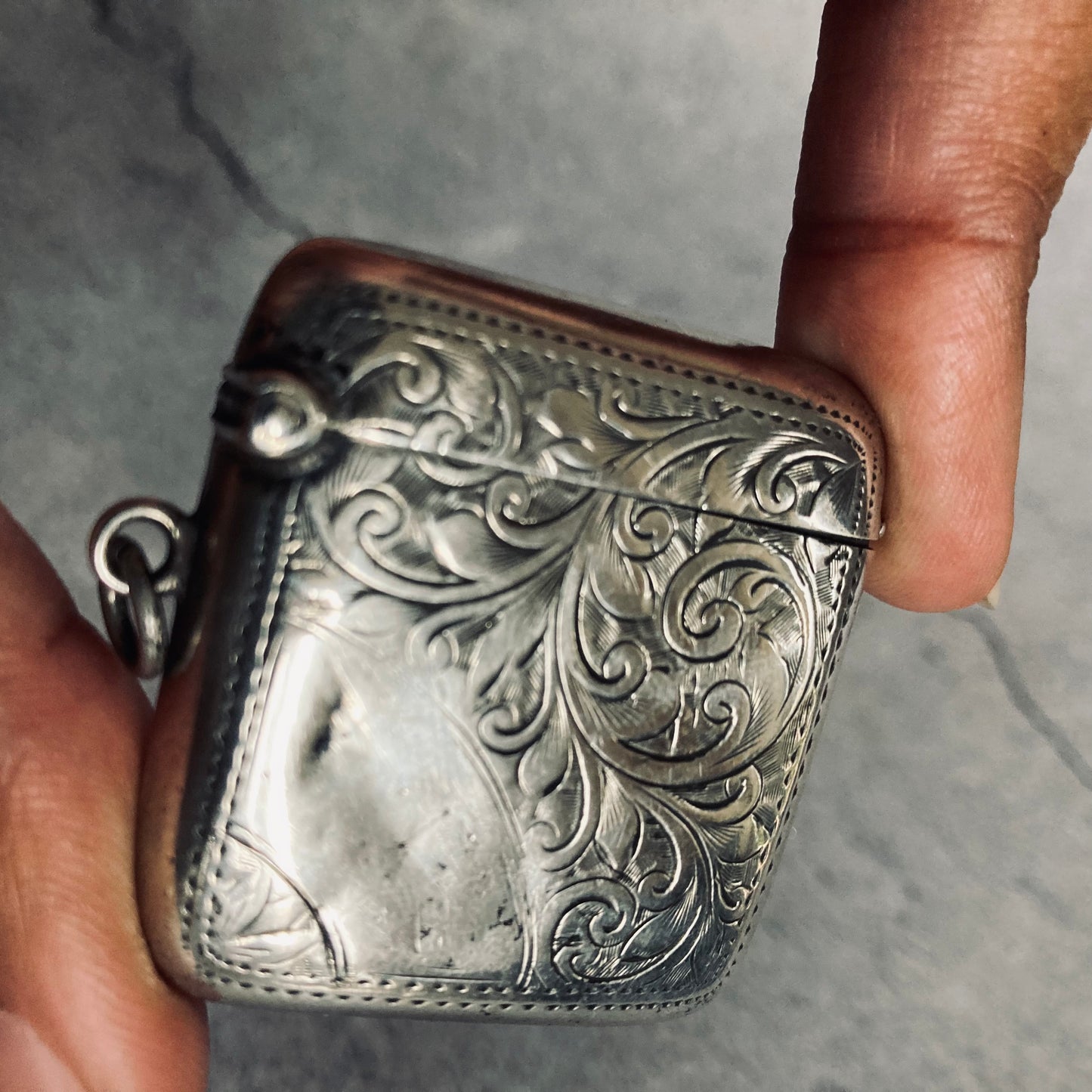 Antique Silver Vesta Case Birmingham 1908