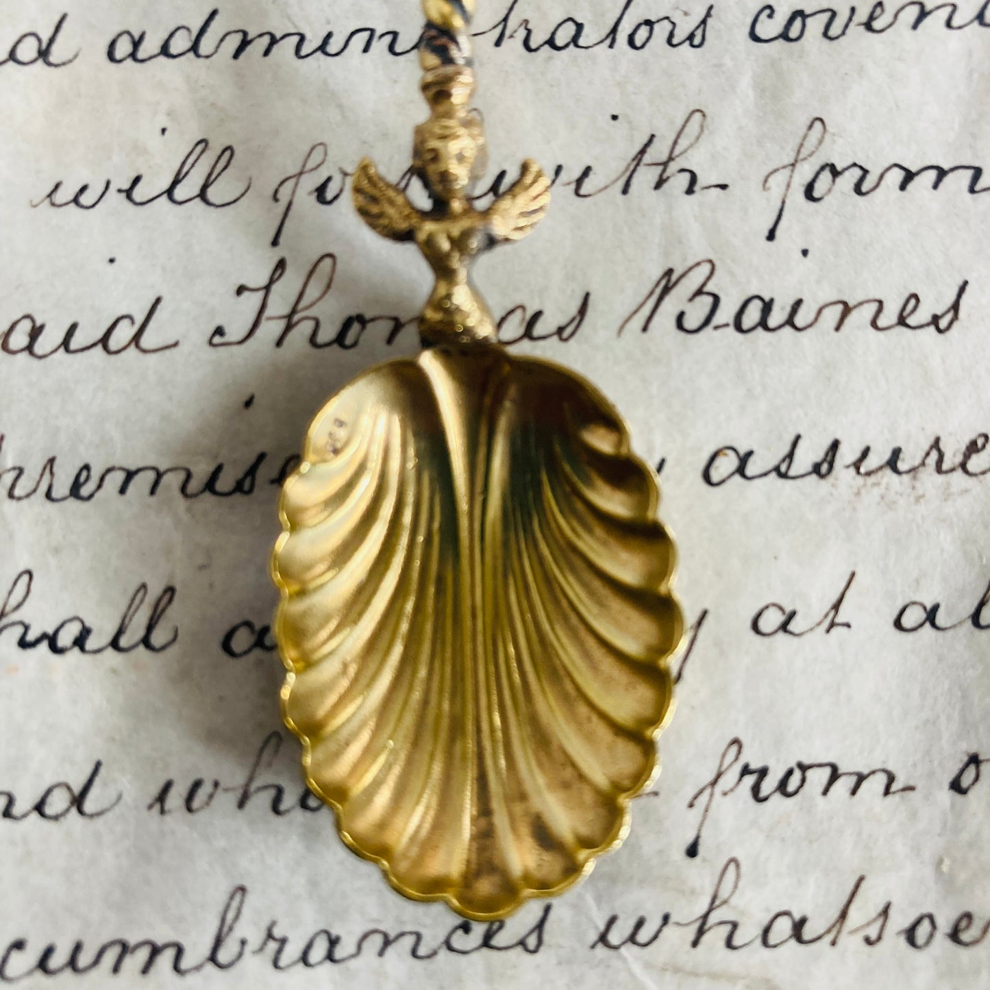 Italian Silver Gilt Coffee Spoon