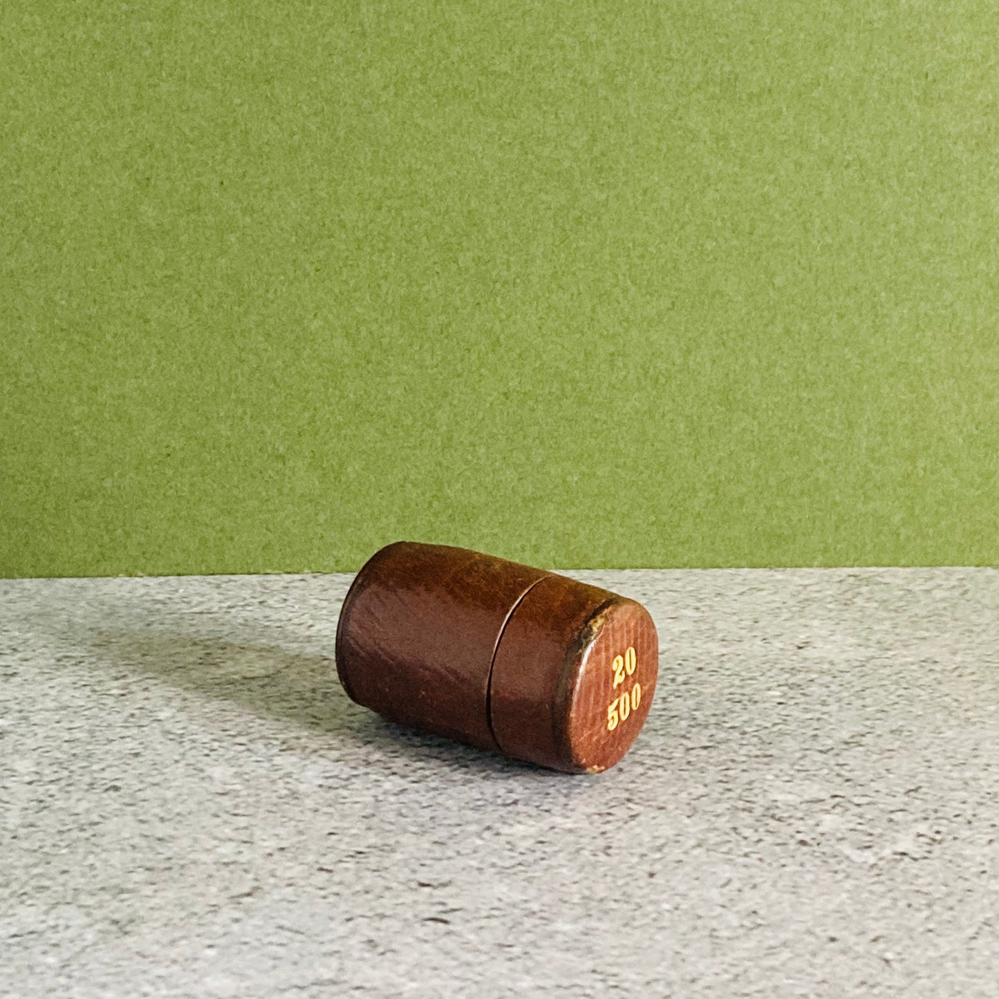 Antique Leather & Brass Coin Token Case