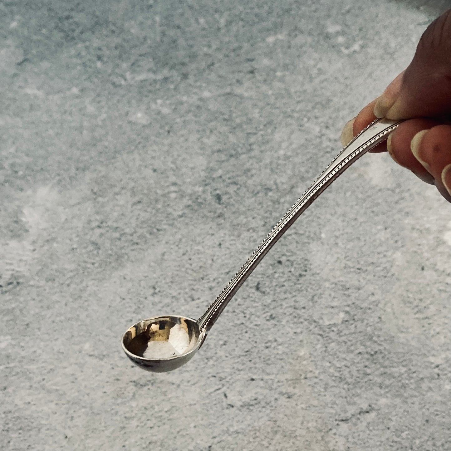 Antique Victorian Silver Mustard Spoon | Chawner & Co 1876