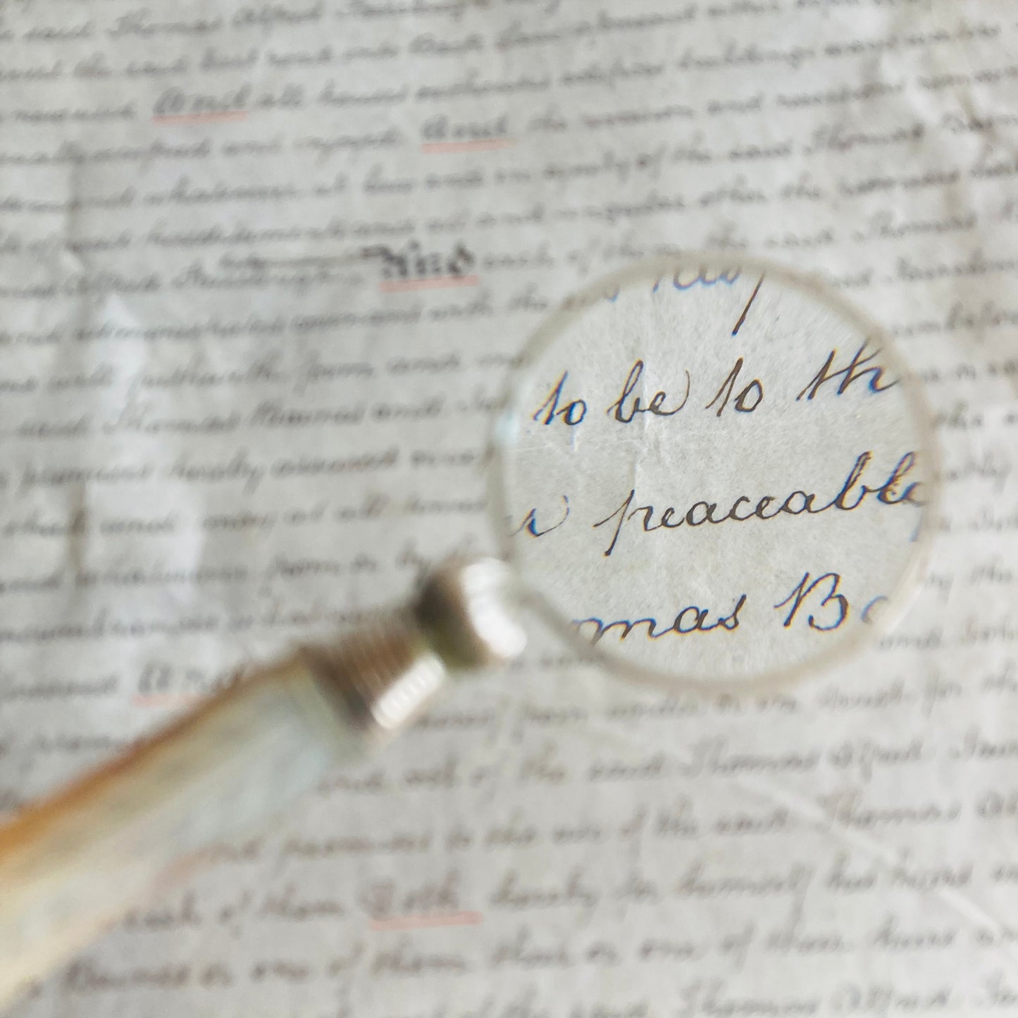 Magnifying Glass with Antique Cutlery Handles
