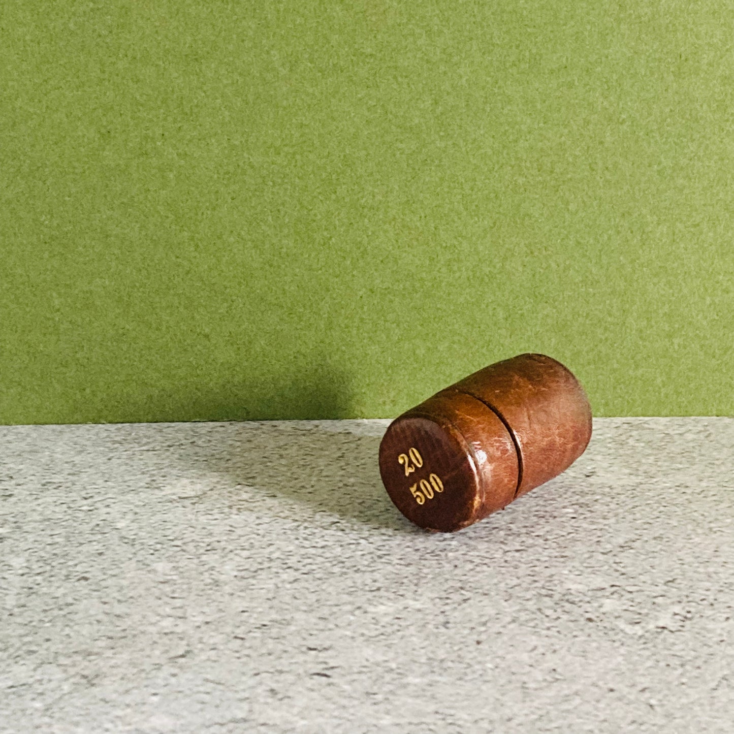 Antique Leather & Brass Coin Token Case