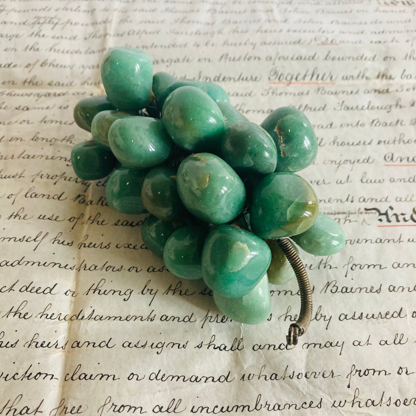 Vintage Agate Decorative Grapes For Decor Styling