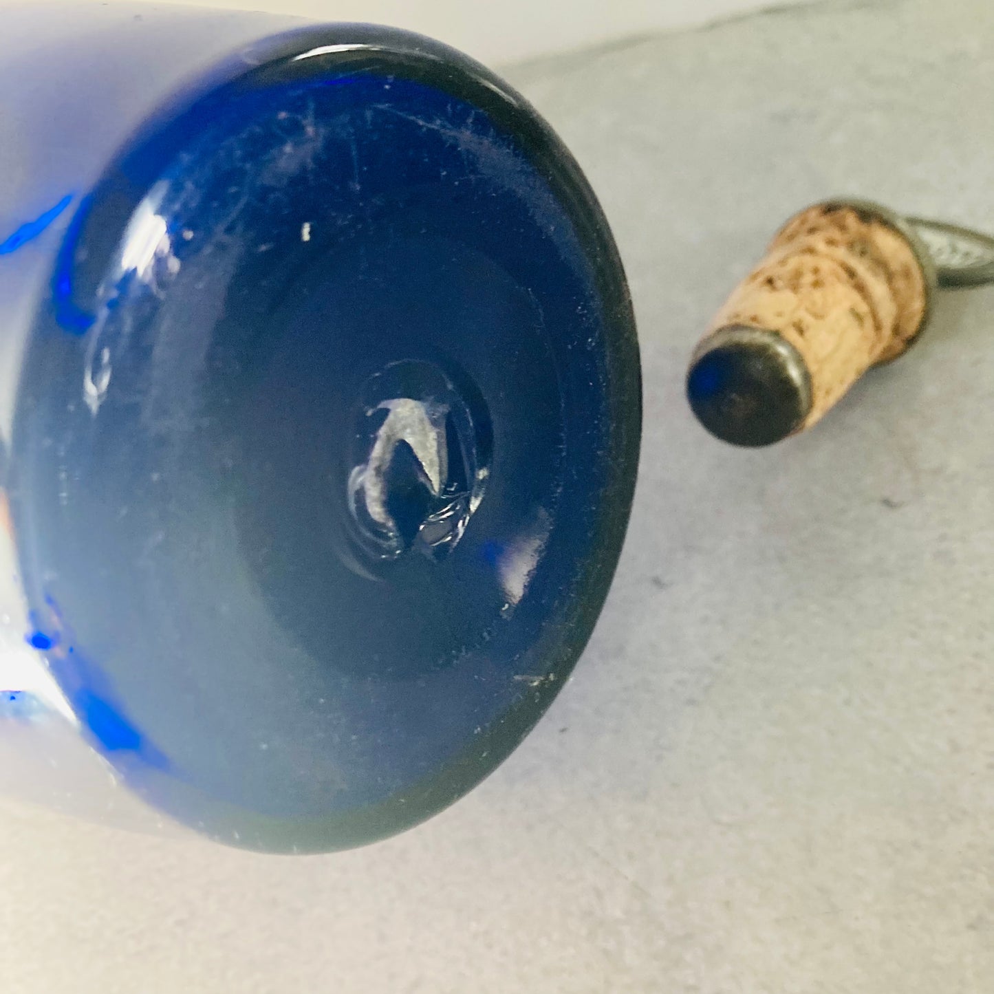 Antique Blue Brandy Decanter | Antique Blue Glass