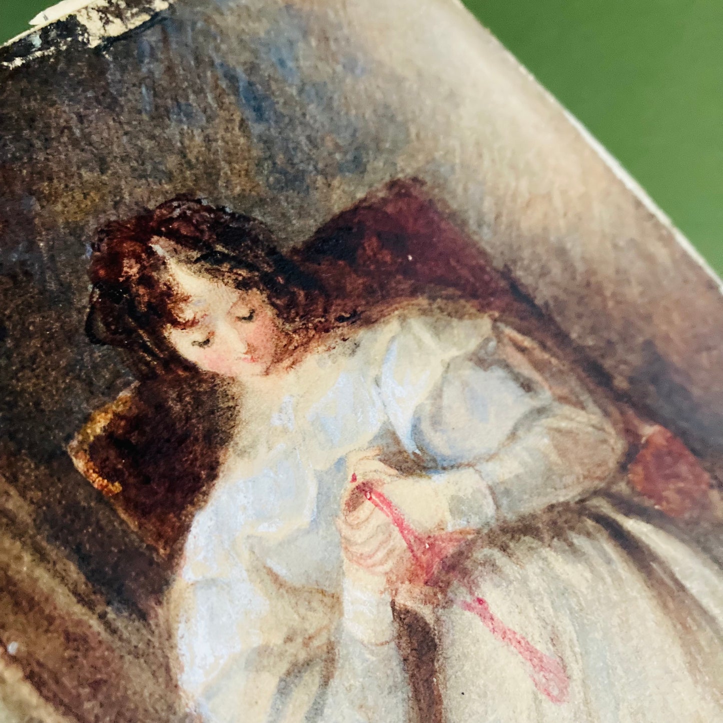 Antique Portrait of a Woman In Pastel Pencil