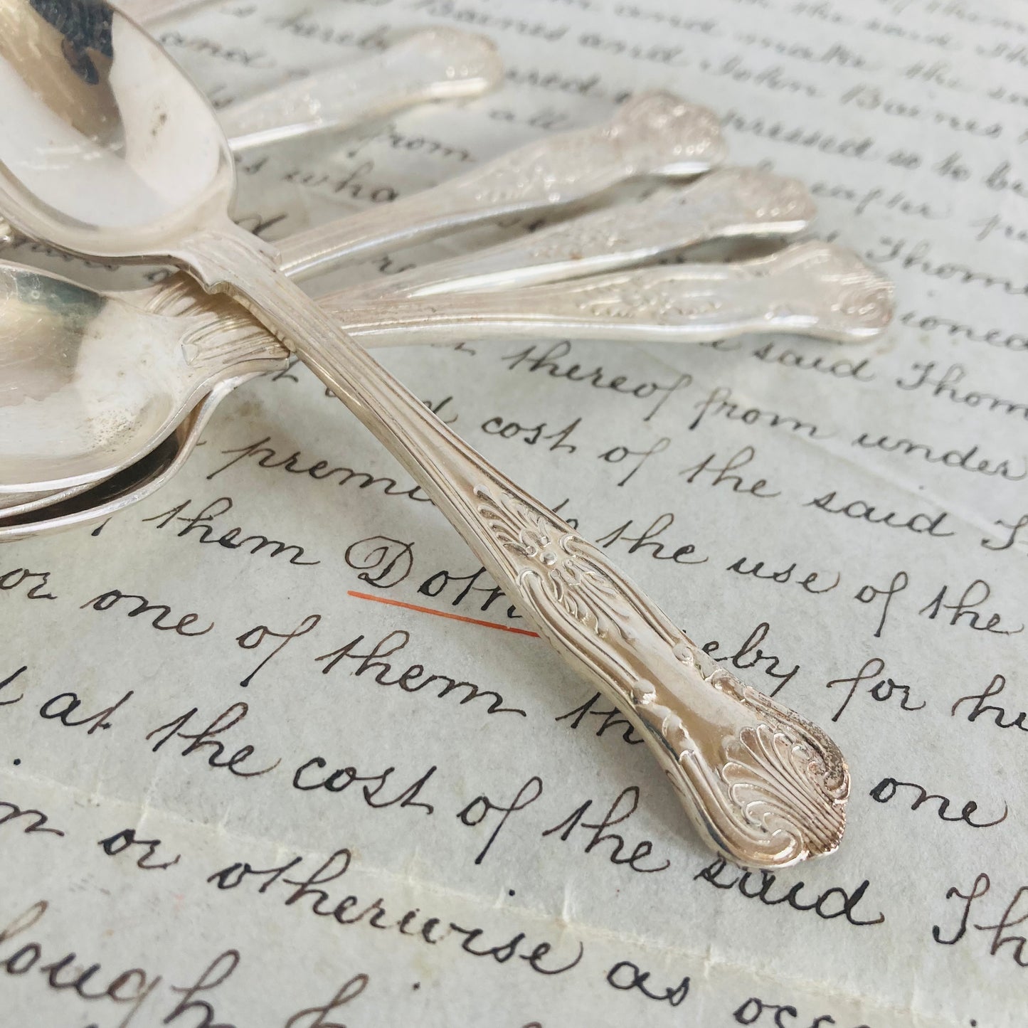 Antique Silver Teaspoon / Coffee Spoon in Kings Pattern