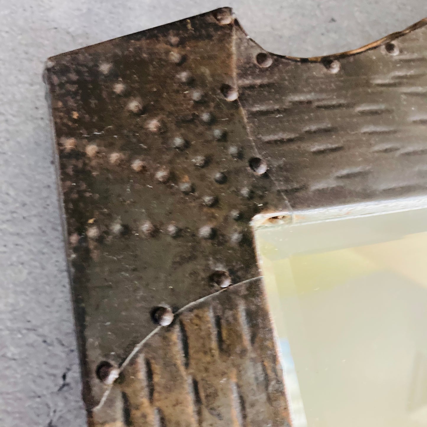 Arts & Crafts Antique Copper Mirror