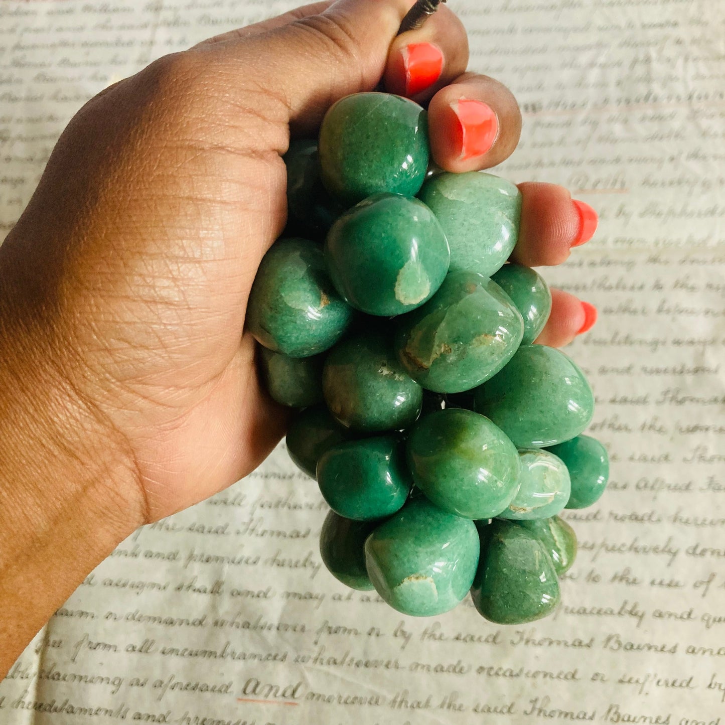 Vintage Agate Decorative Grapes For Decor Styling