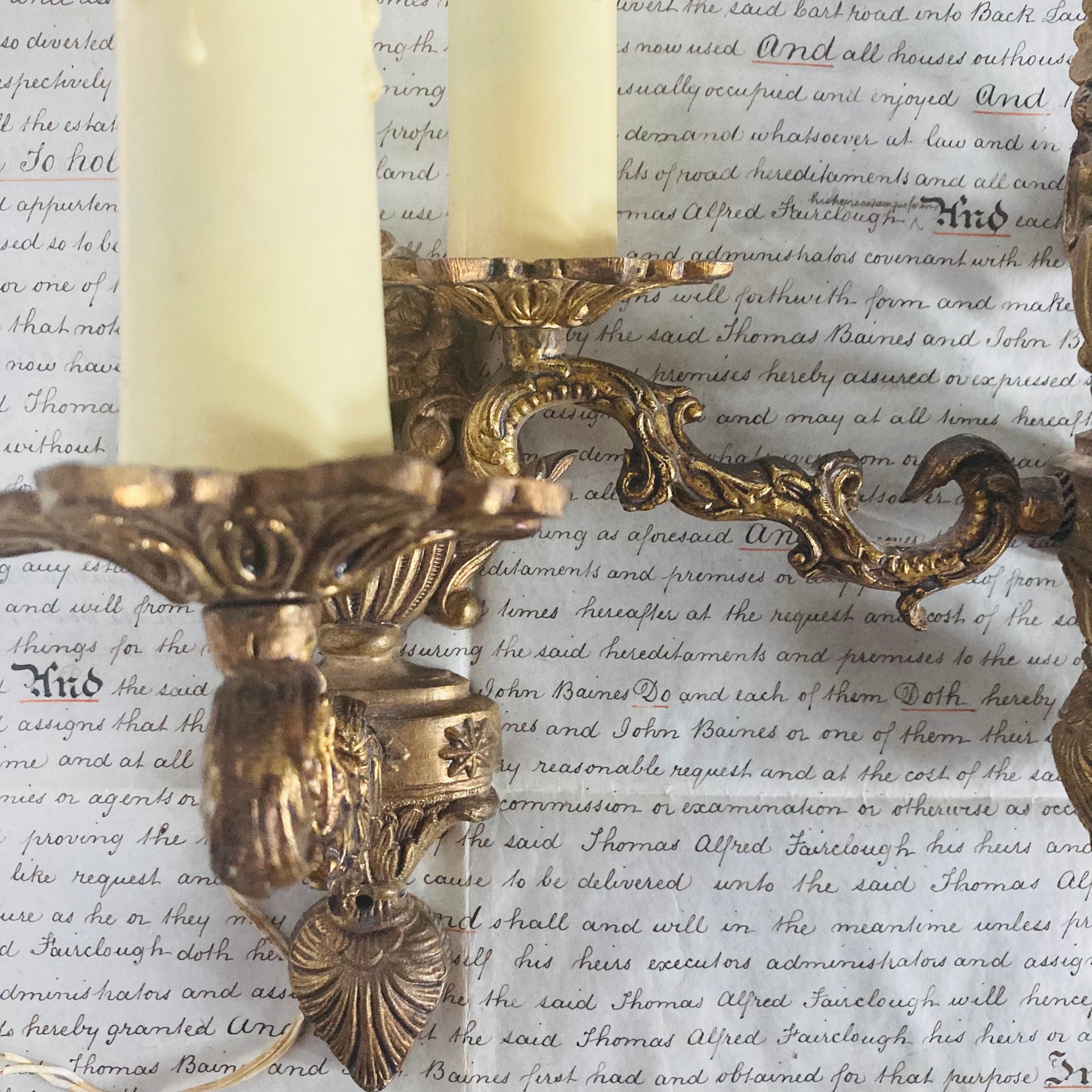 Antique Decorative Brass Wall Light Sconces
