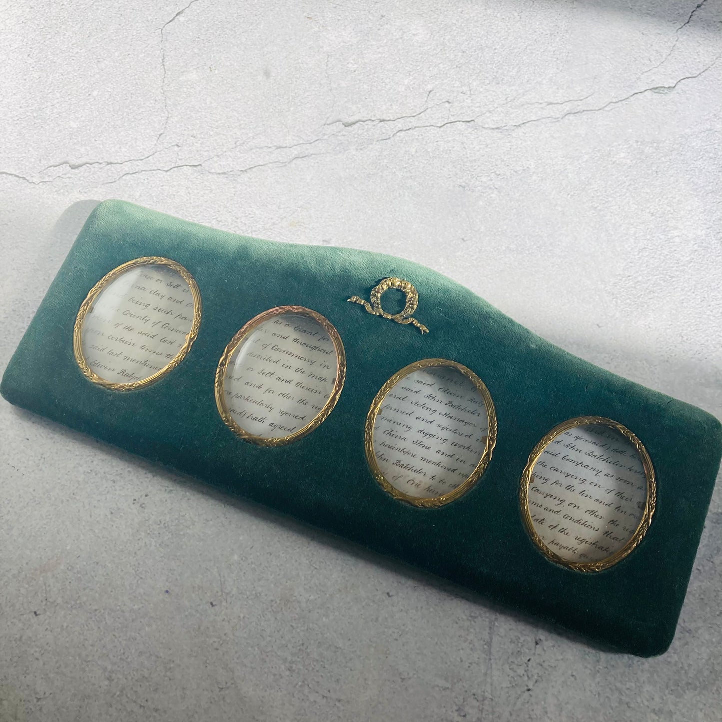 Vintage Four Picture Velvet Photo frame