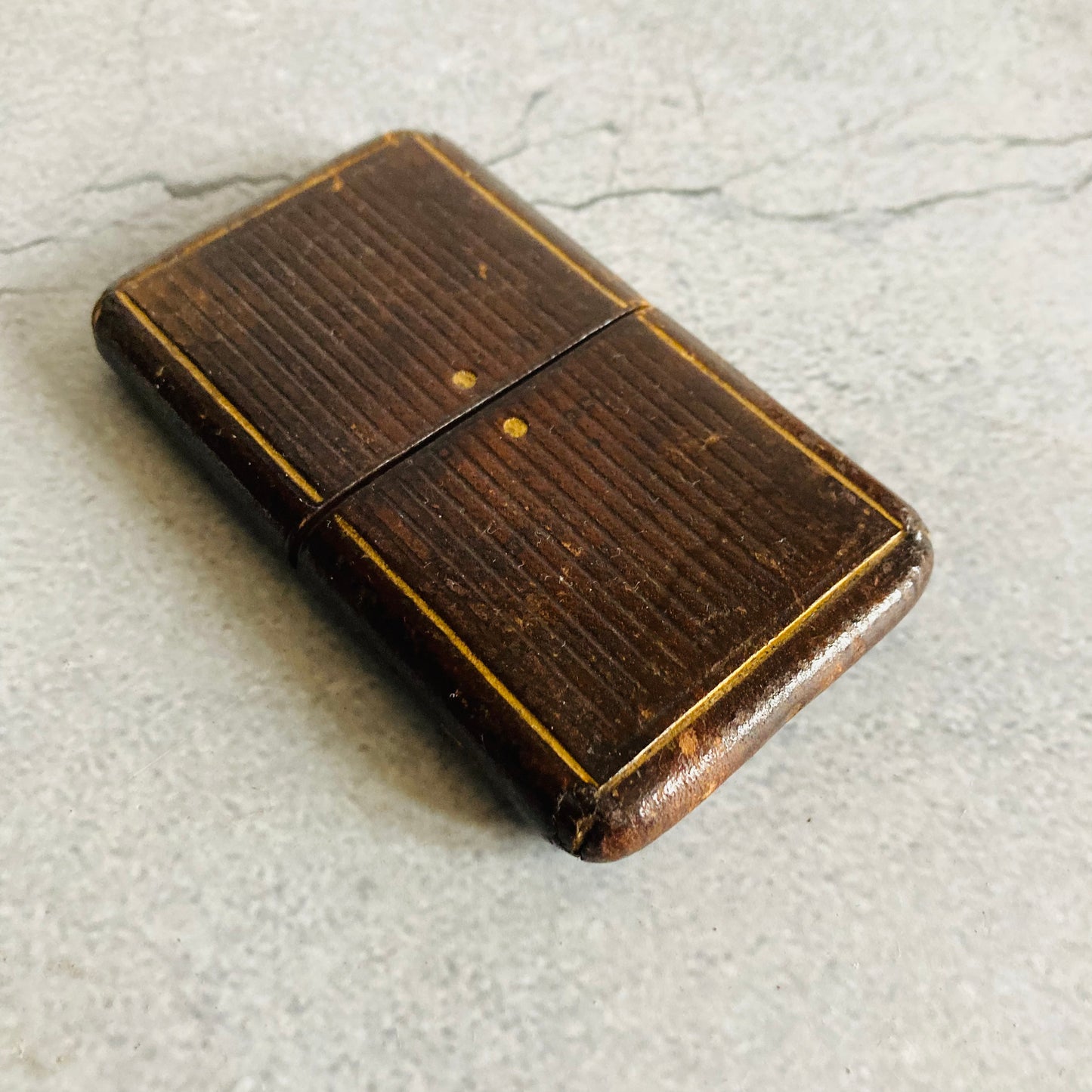 Antique Leather Calling Card Case Containing Doctors Cards