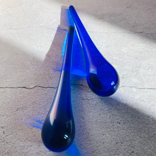 Antique Blue Glass Sugar Crusher for Cocktails | The Urban Vintage Affair