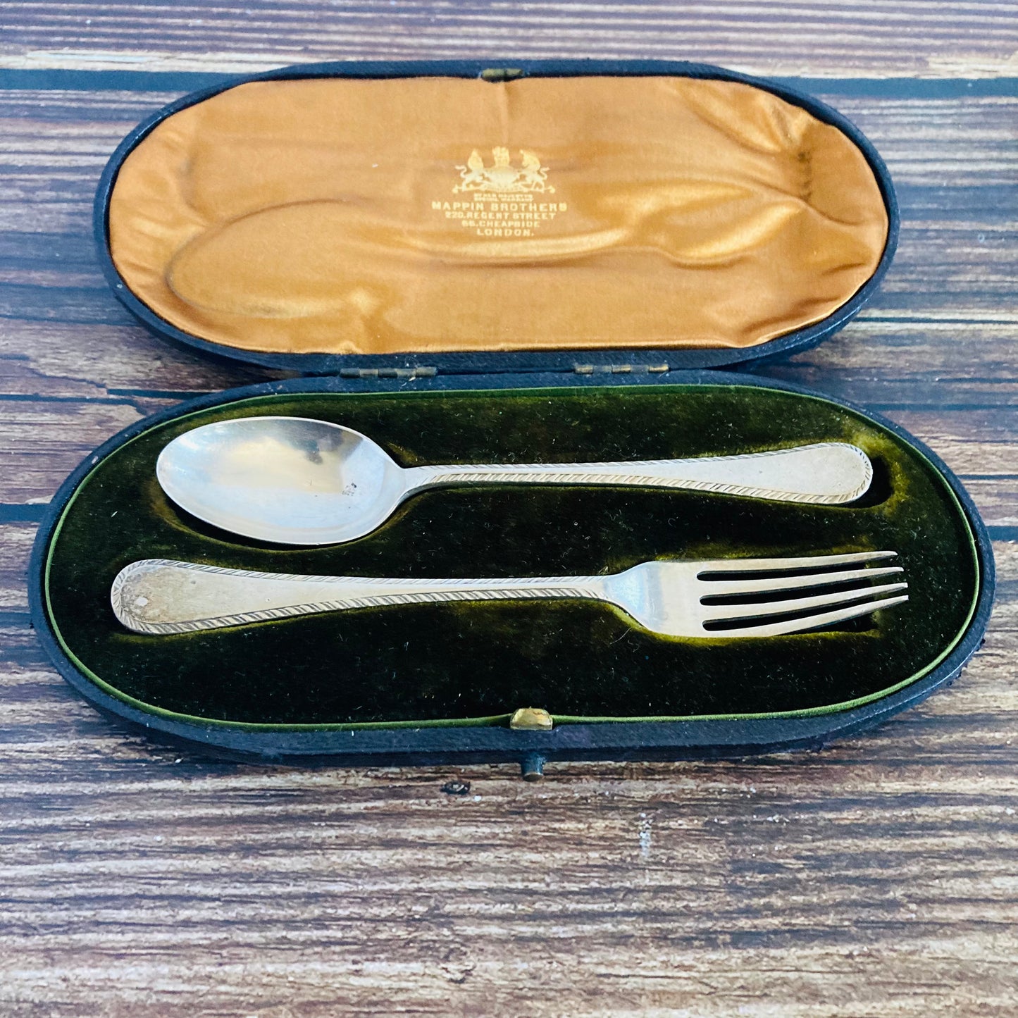 Vintage Silver Infant Spoon and Fork Cutlery Set | Christening Cutlery