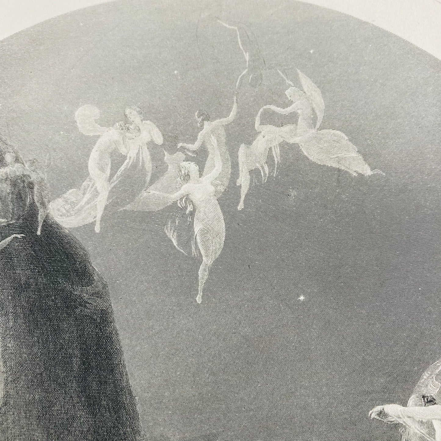 Antique Etching Plate Engraving of a Scene in Shakespeare’s Works