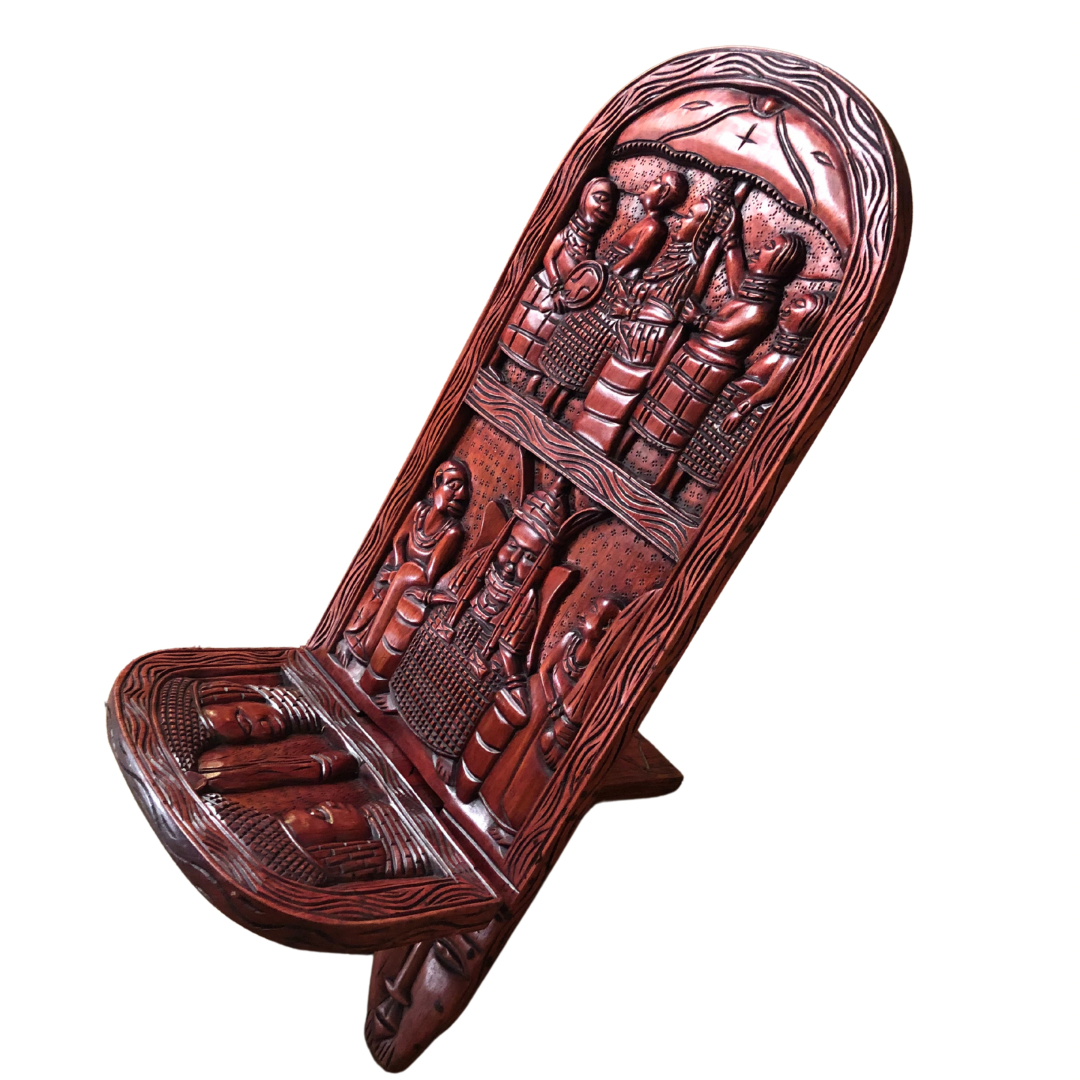 Antique African Birthing Chair Carved Wood