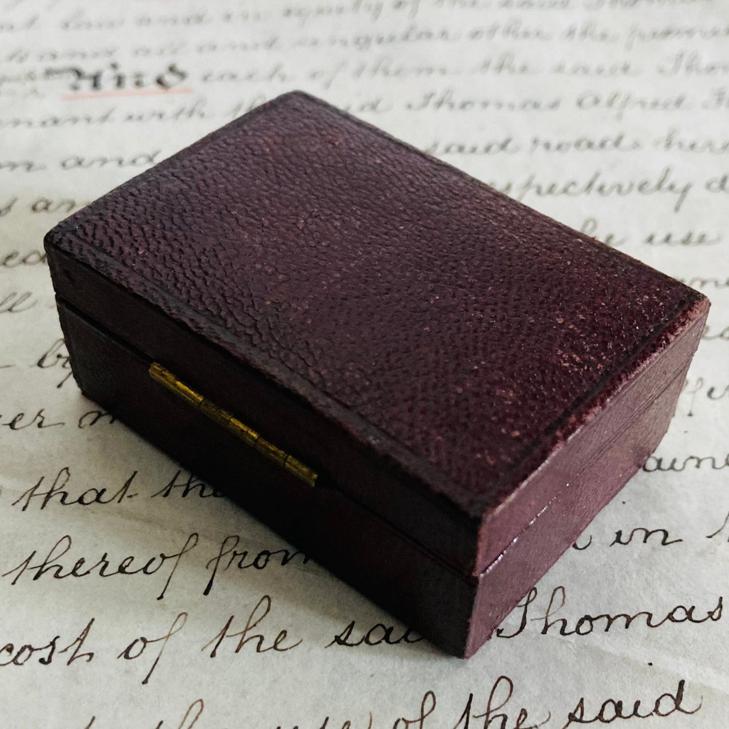 Antique Leather Vinaigrette Display Box