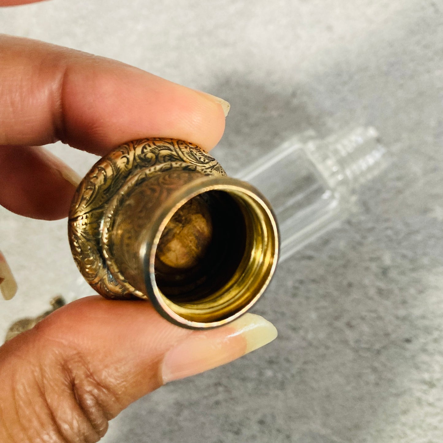 Unusual Antique Silver Gilt Double Ended Scent & Vinaigrette Bottle