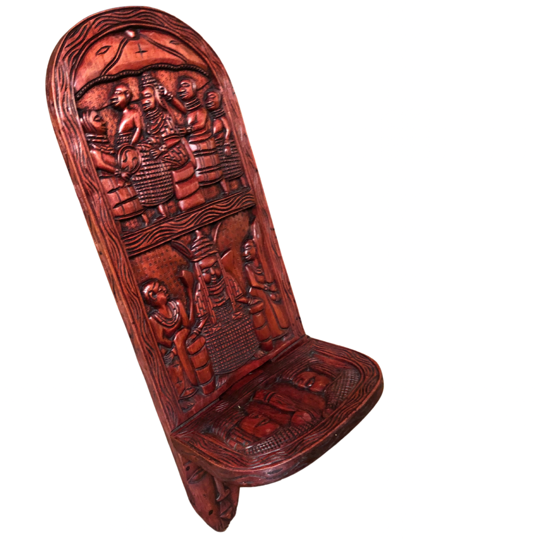 Antique African Birthing Chair Carved Wood