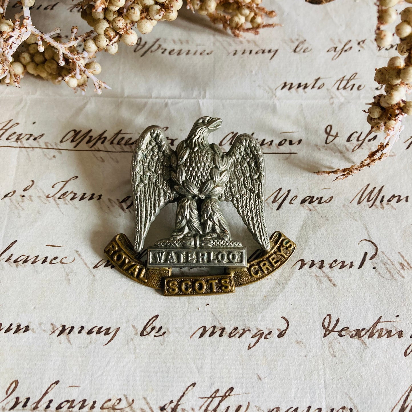 Vintage Military Badge For Royal Scott’s Greys
