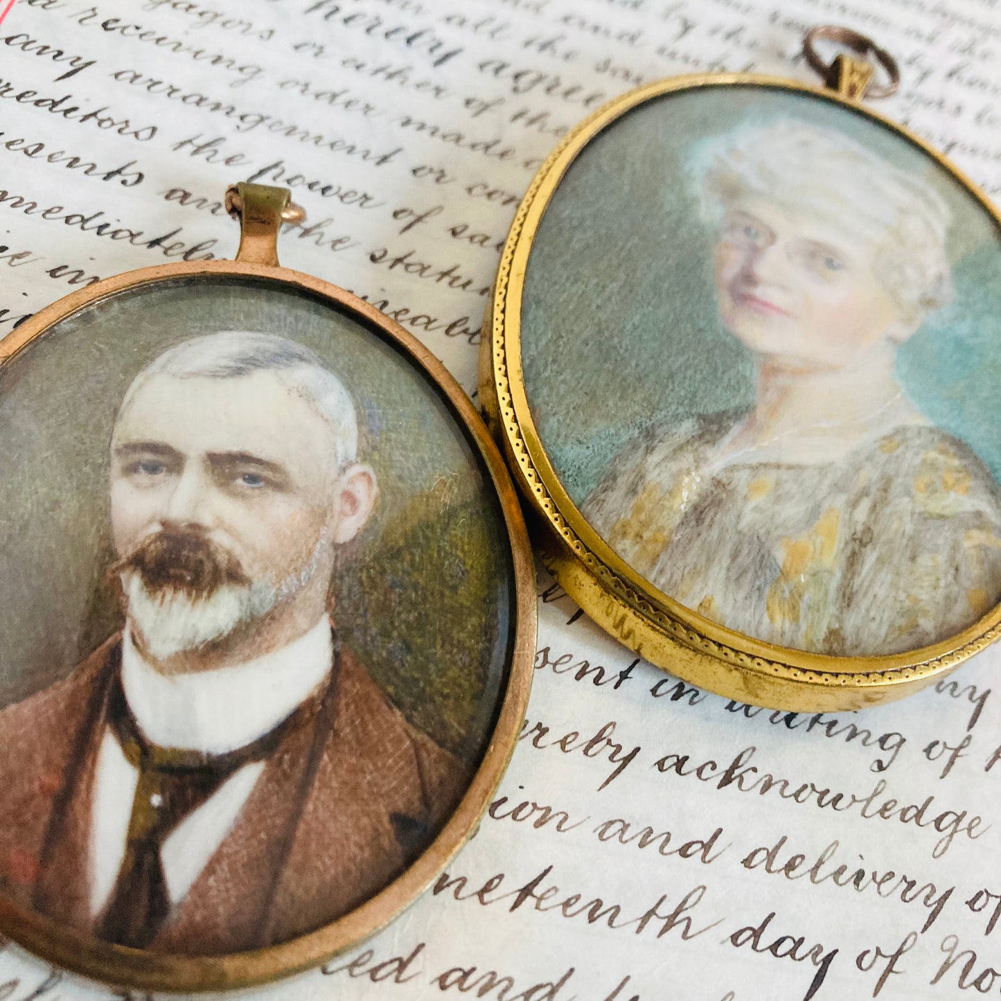 Antique Miniature Frames Portraits