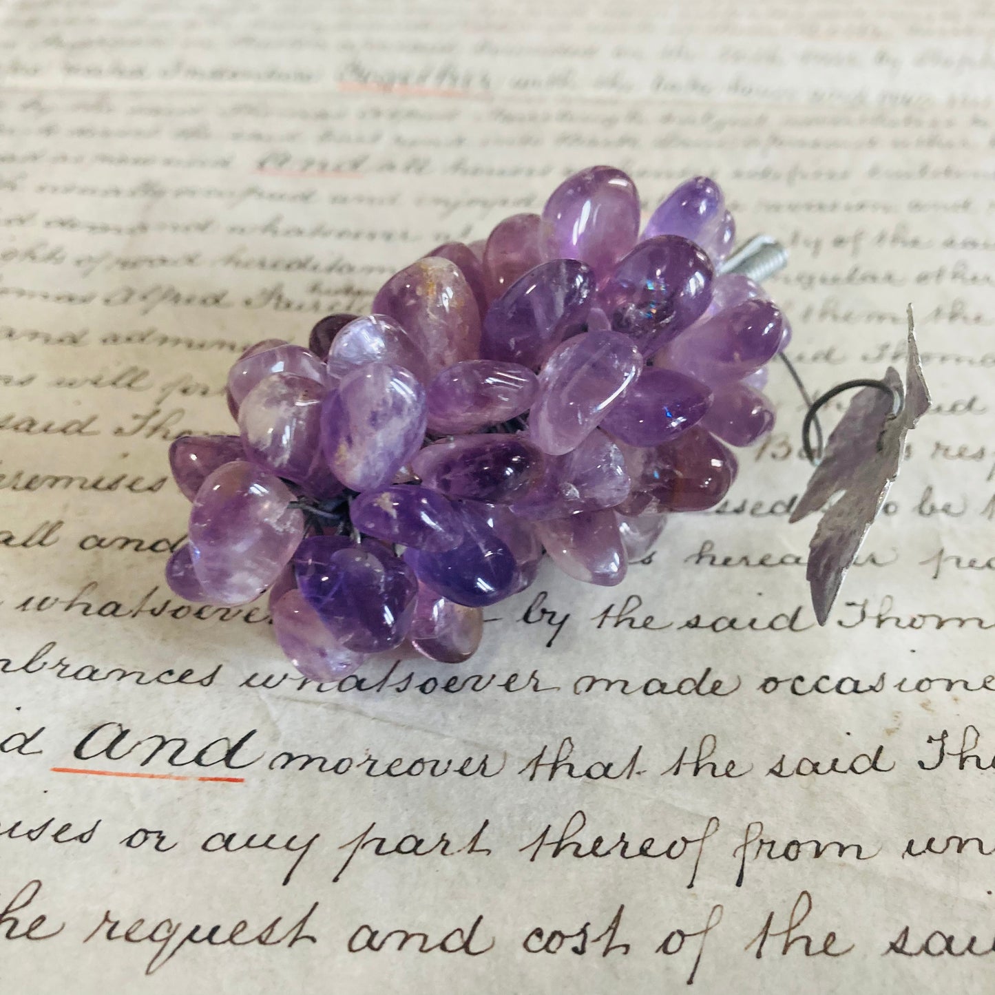 Vintage Carnelian Agate Decorative Grapes For Decor Styling