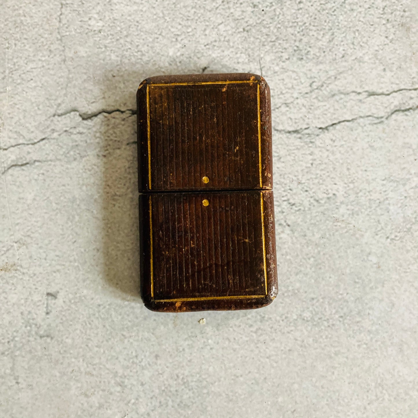 Antique Leather Calling Card Case Containing Doctors Cards