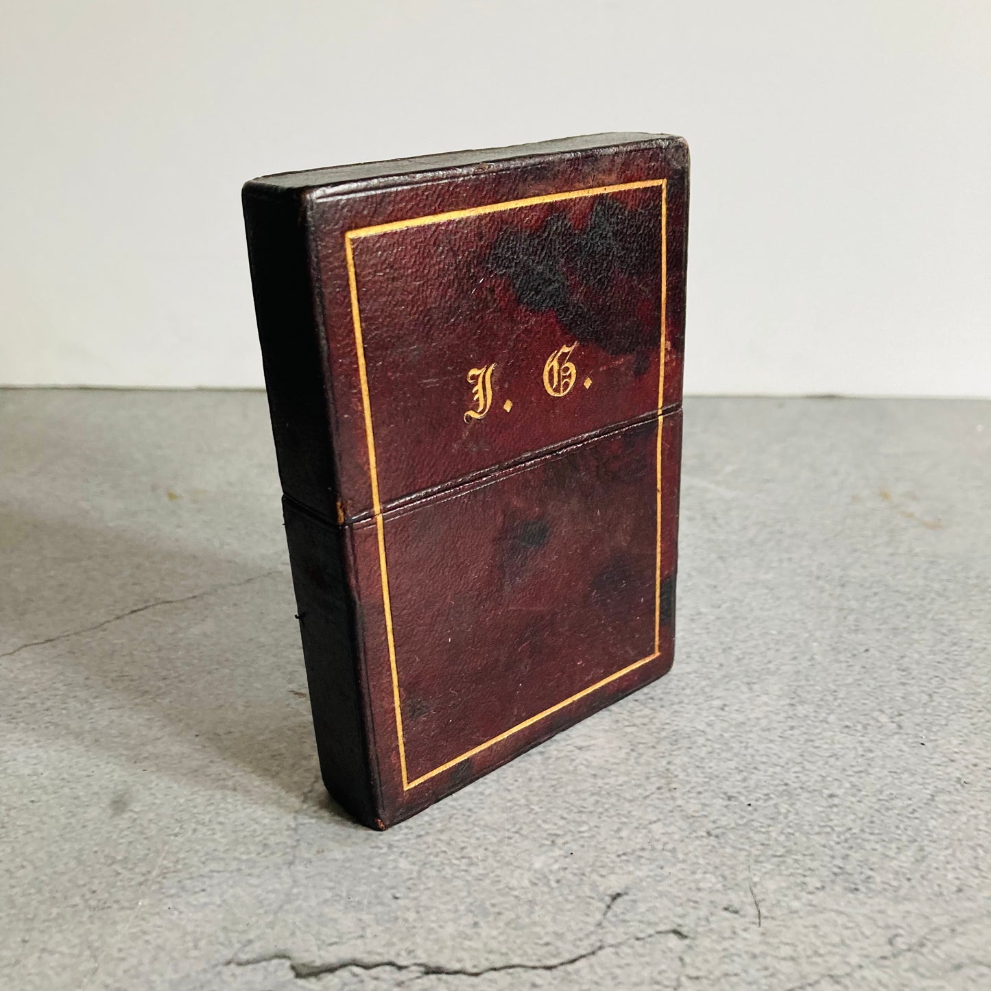 Vintage Leather Monogram Card Case