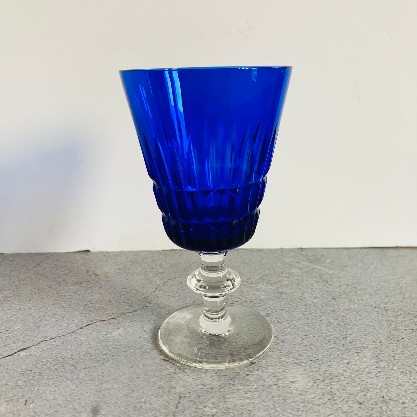 Vintage Cobalt Blue Vintage Wine | Cocktail Glasses