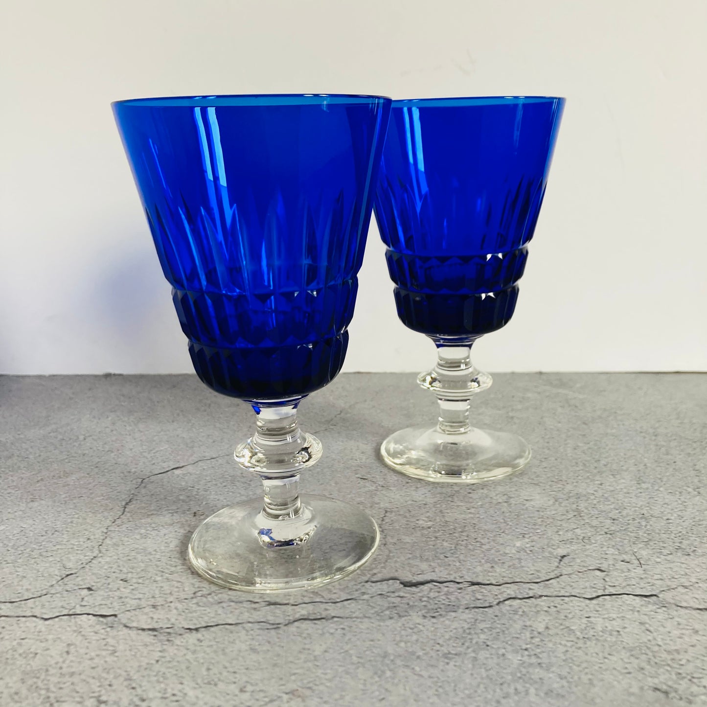 Vintage Cobalt Blue Vintage Wine | Cocktail Glasses