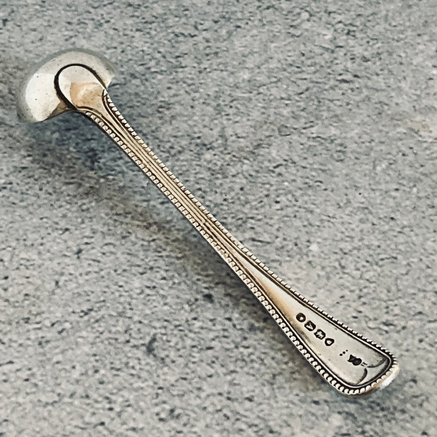 Antique Victorian Silver Mustard Spoon | Chawner & Co 1876