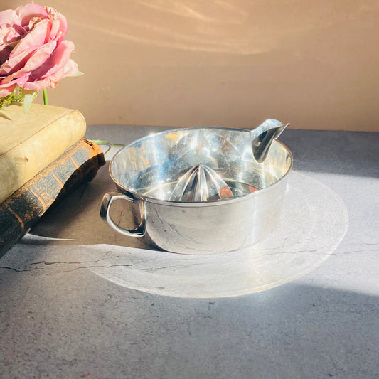 Rare Antique Silver Plate Extra Large Lemon Juicer Jug