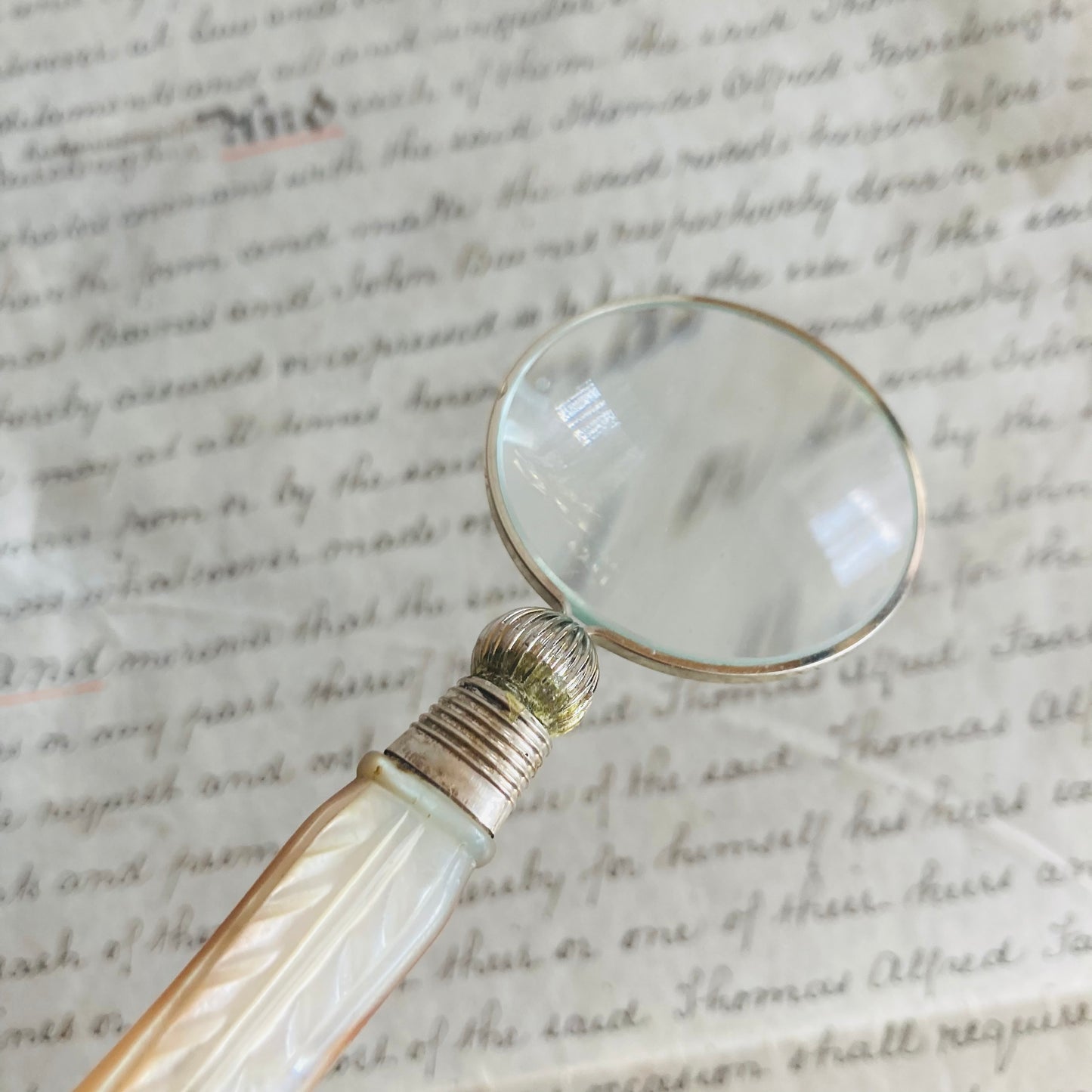 Magnifying Glass with Antique Cutlery Handles
