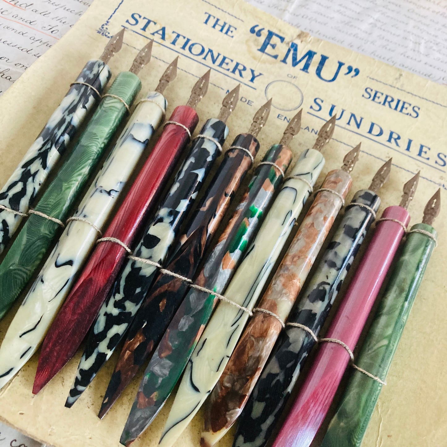 Vintage Dip Fountain Pen Display Card