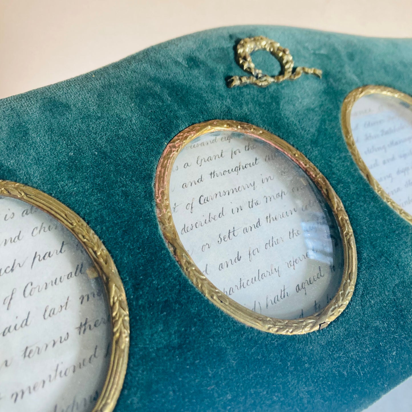 Vintage Four Picture Velvet Photo frame