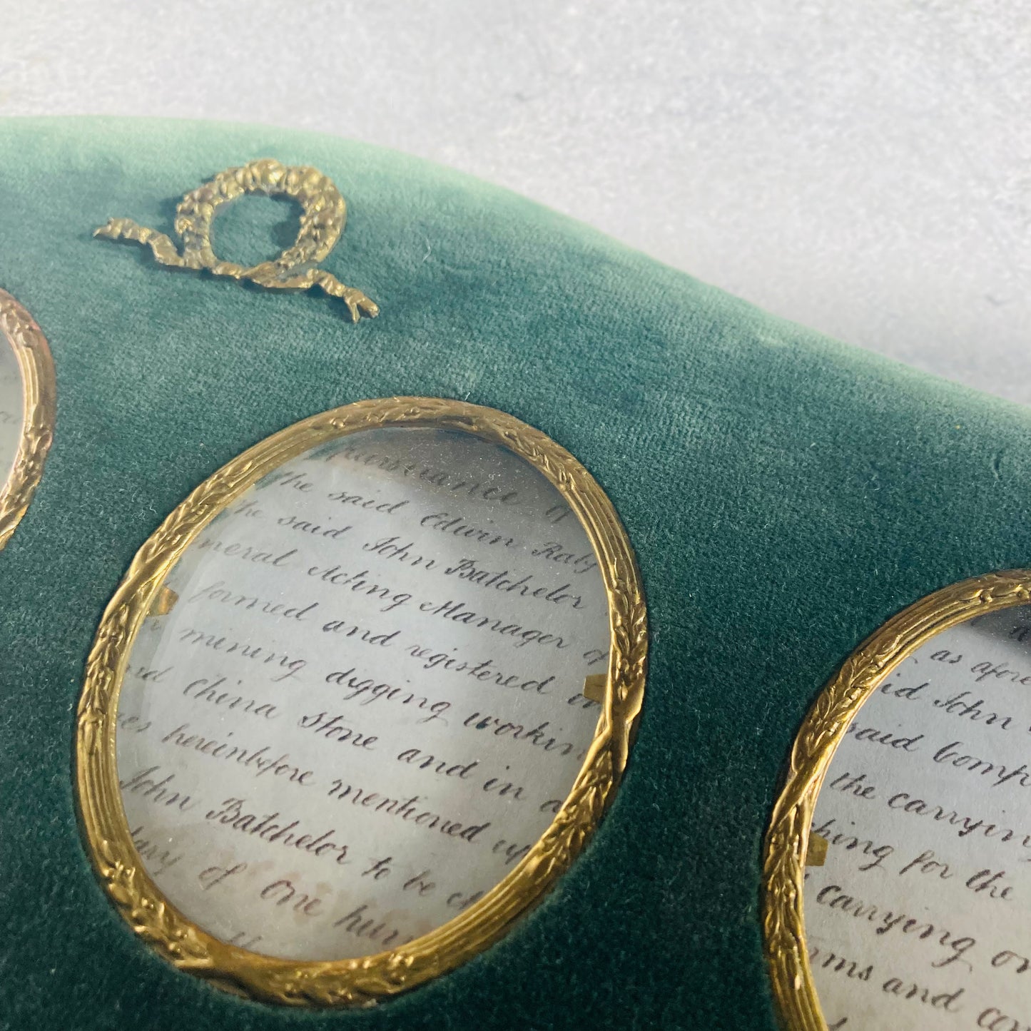 Vintage Four Picture Velvet Photo frame