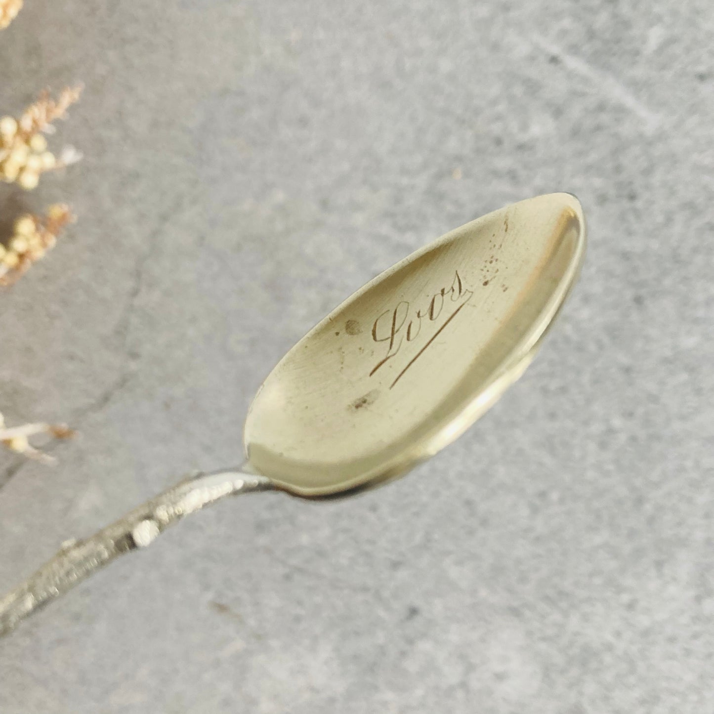 Vintage French Coffee Spoon with Created Crown Design