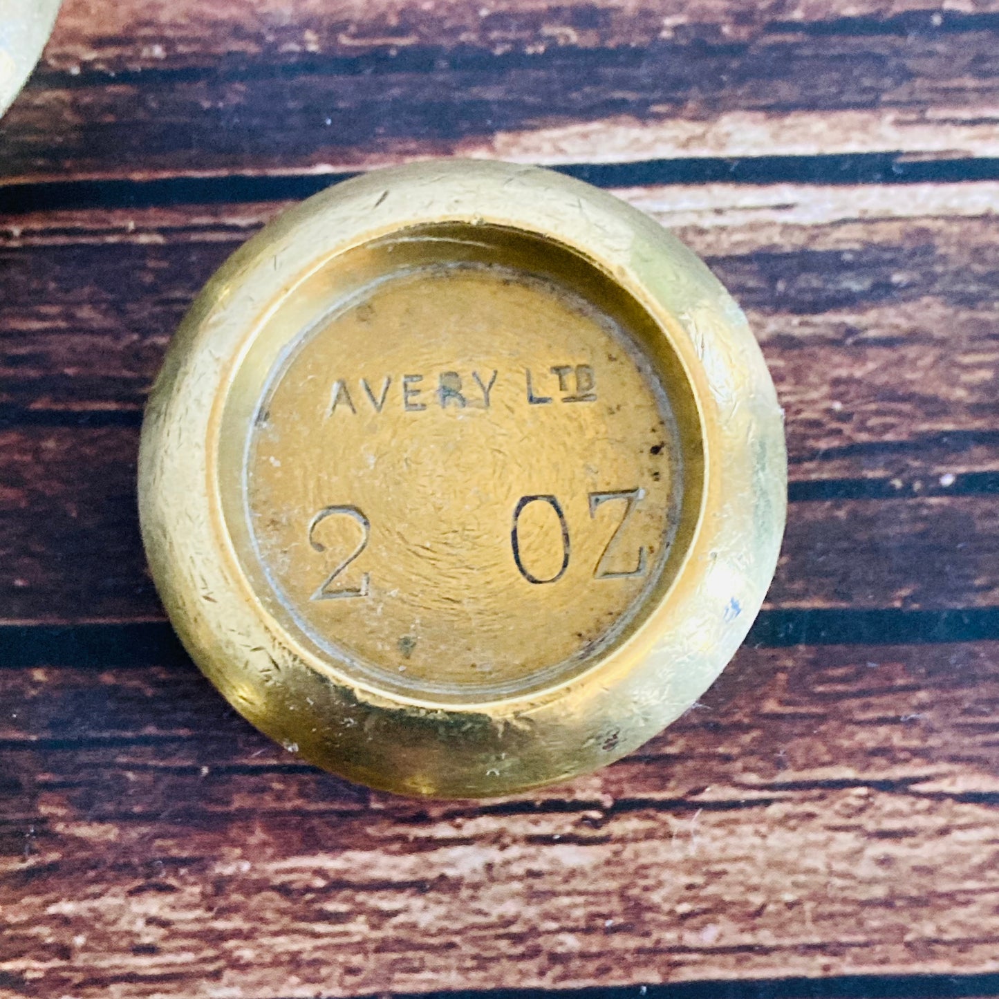 Vintage Brass Set of Round Edge Brass Weights