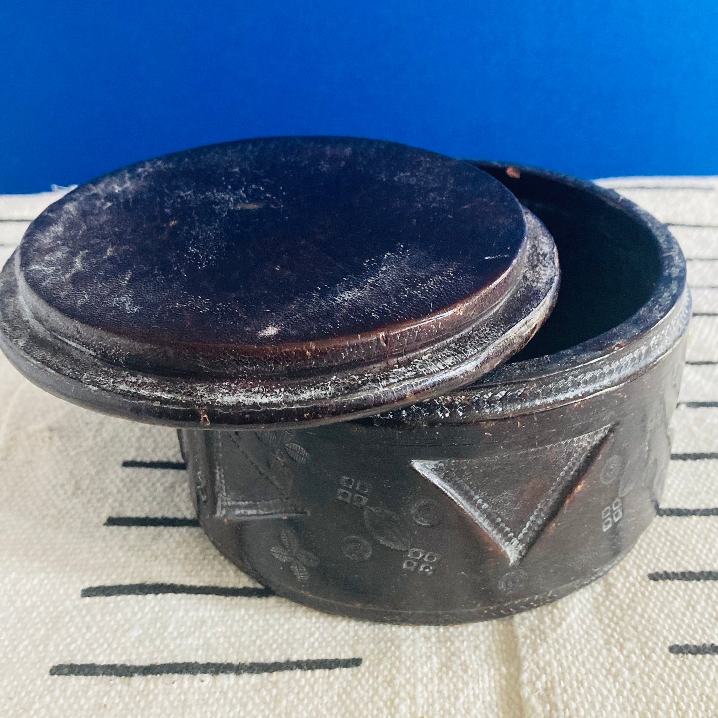 Vintage Tooled Leather Tuareg Box | Jewellery Box