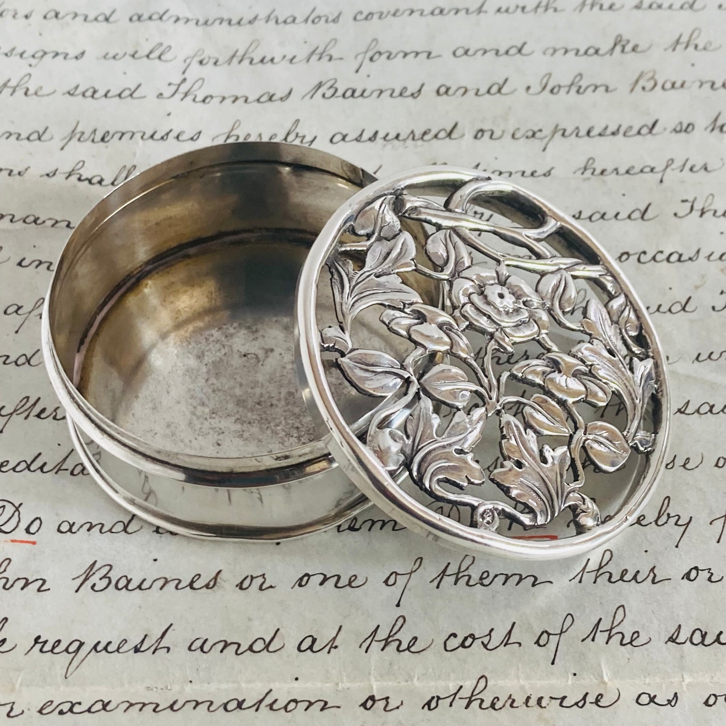 Master Carlson - Antique Silver Potpourri Box