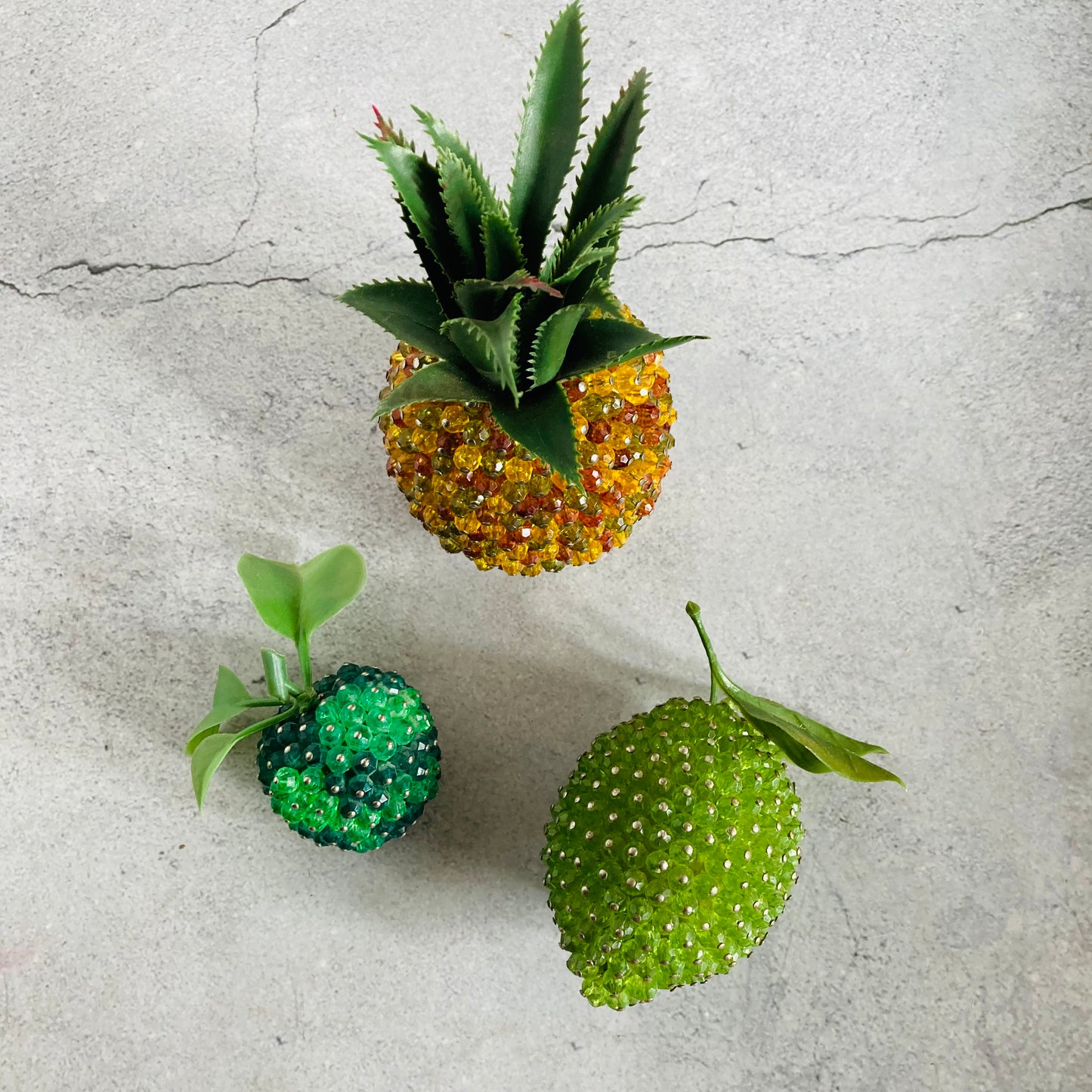 Vintage Beaded Decorative Fruit For Decor Styling