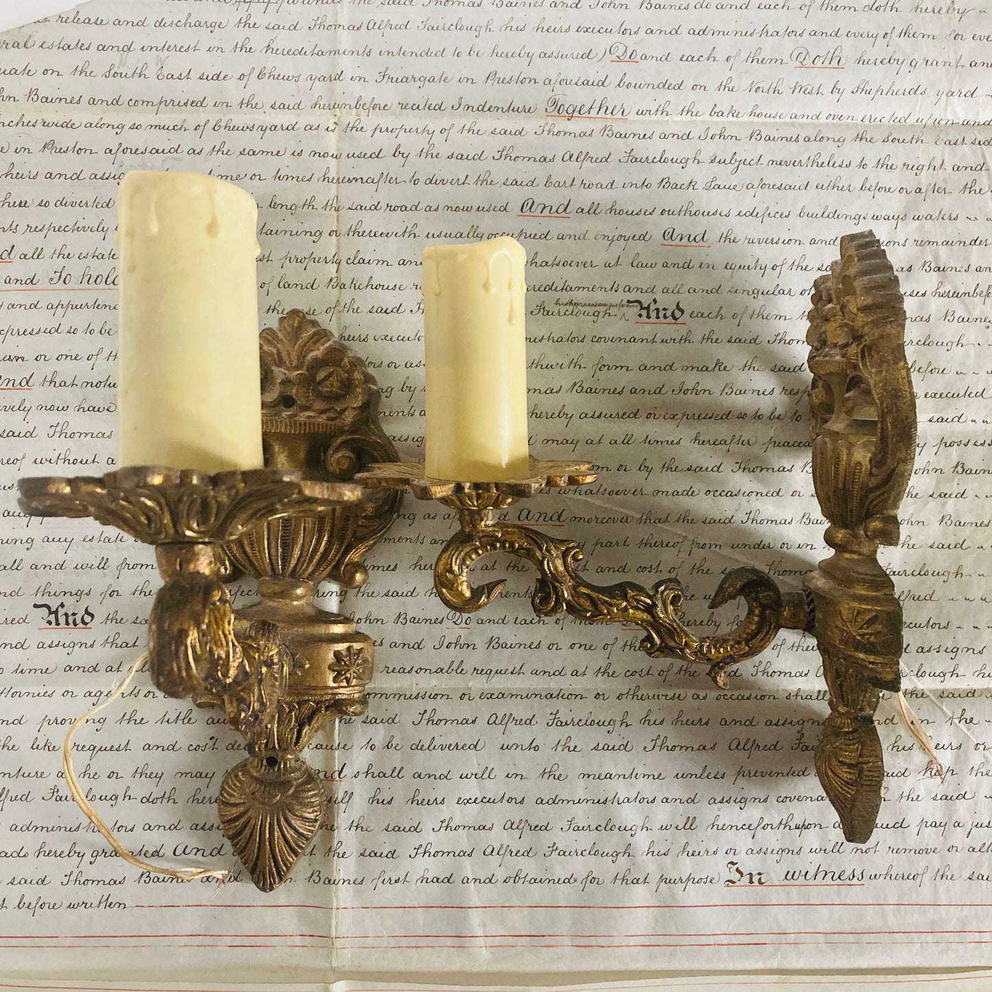 Antique Decorative Brass Wall Light Sconces