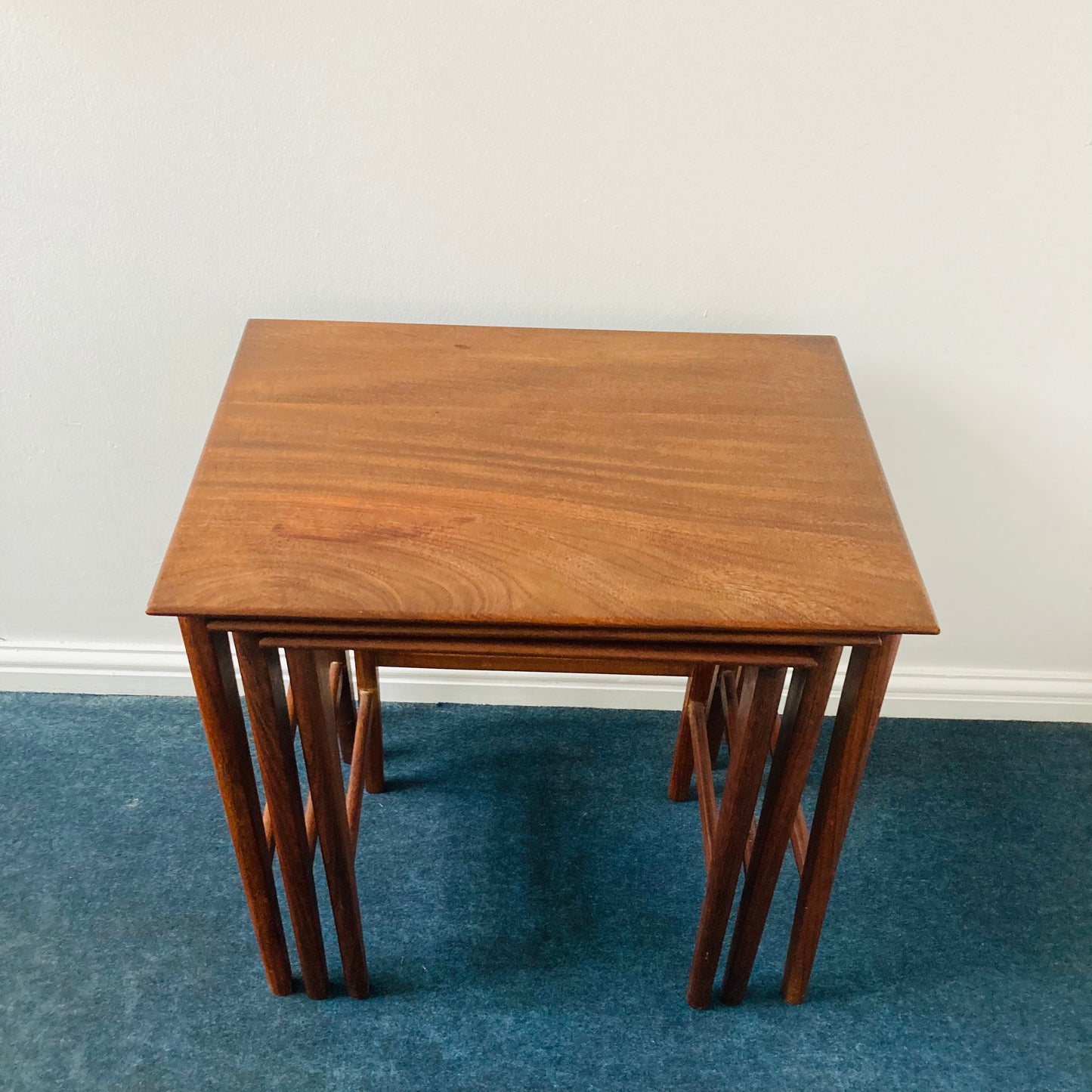 Mid Century Danish Rosewood Nesting Side Tables