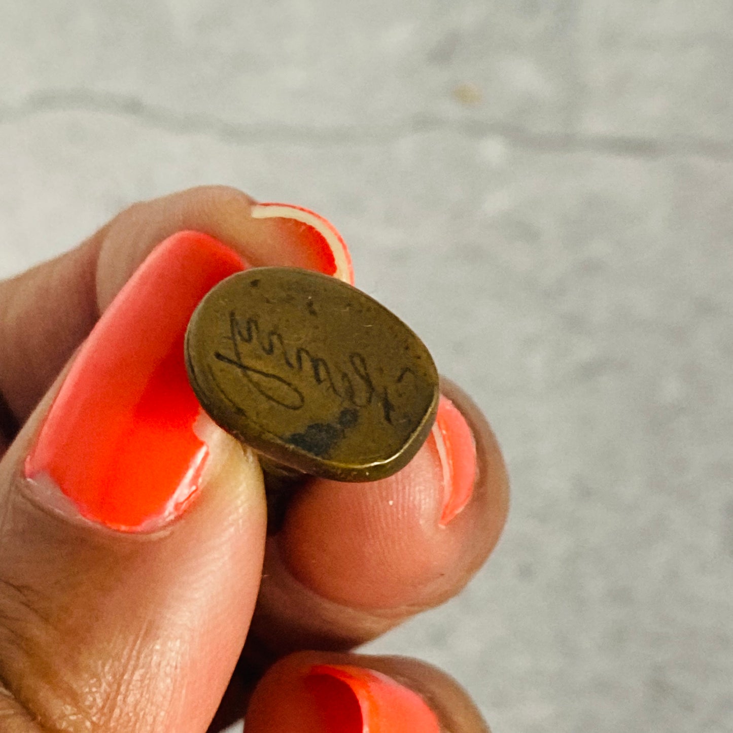 Antique Brass Wax Seal Fob Personalised With The Name Henry